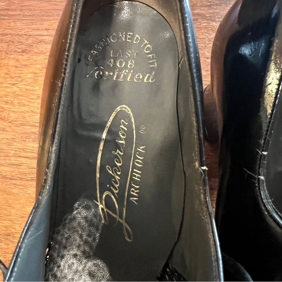 Vintage 1940s Patent Leather and Mesh Shoes - Picture 3 of 9